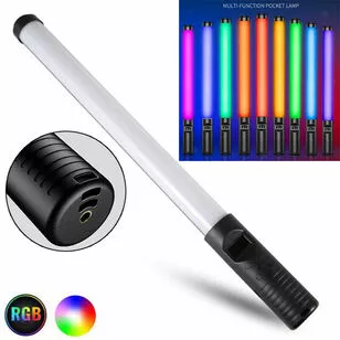 عصا أضواء RGB LED محمولة باليد لتعبئة العصا الخفيفة للتصوير الفوتوغرافي مع / عن بعد 